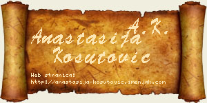 Anastasija Košutović vizit kartica